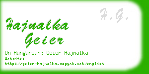 hajnalka geier business card